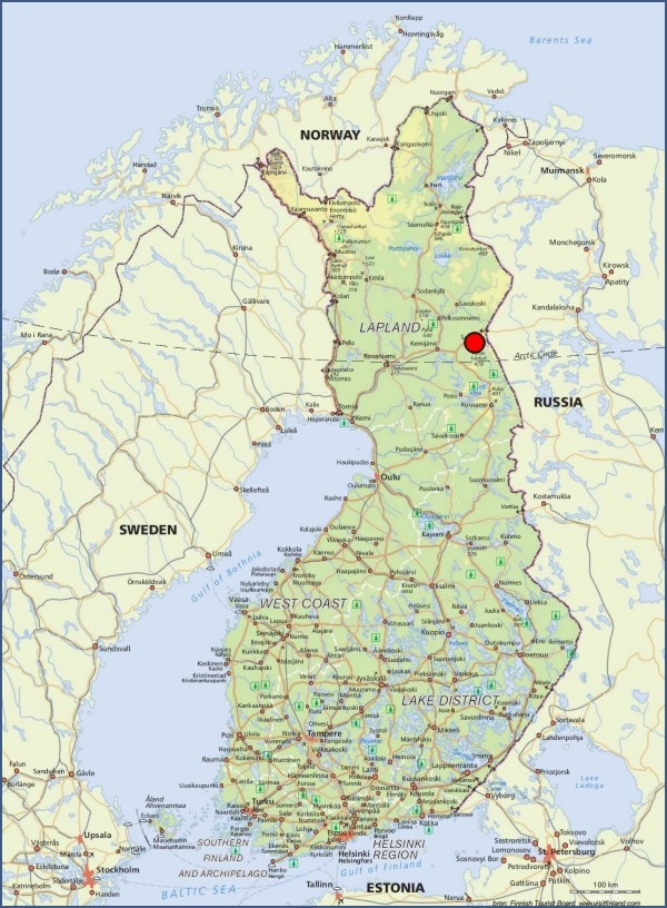 ligging Salla in Finland