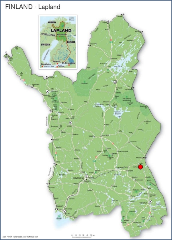 ligging Salla in Lapland